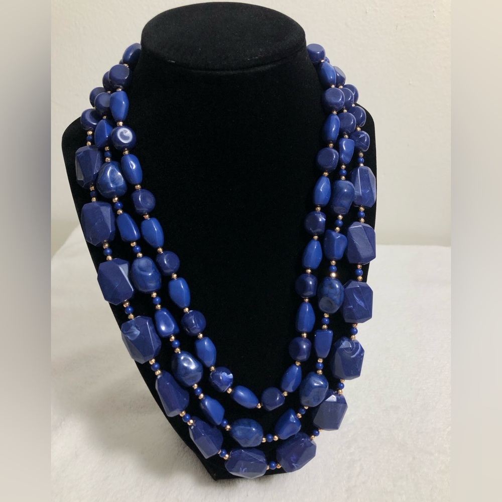 Sugarfix by Baublebar Blue Multi Layer Statement Beaded Necklace